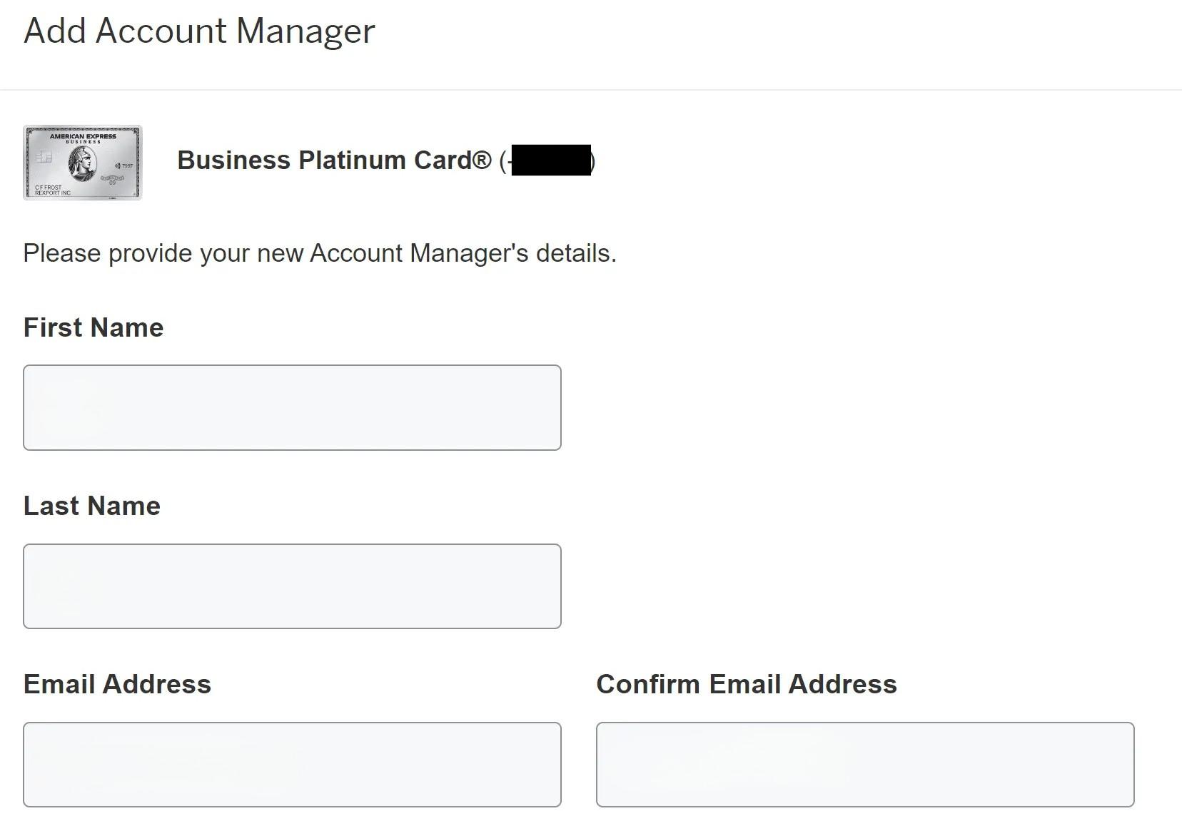 Amex Add Account Manager