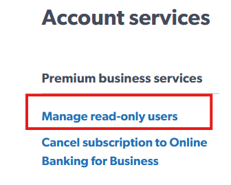Frost Bank Manage Read-Only Users