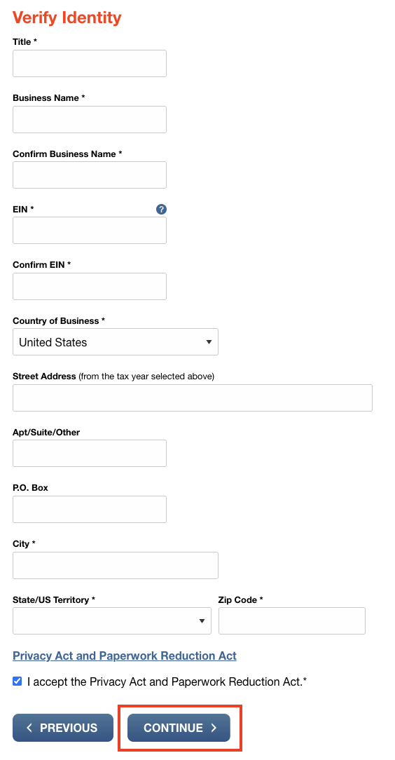 IRS Direct Pay Business Verify Identity