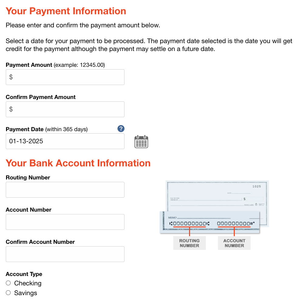 Payment Information Tax Year 2024