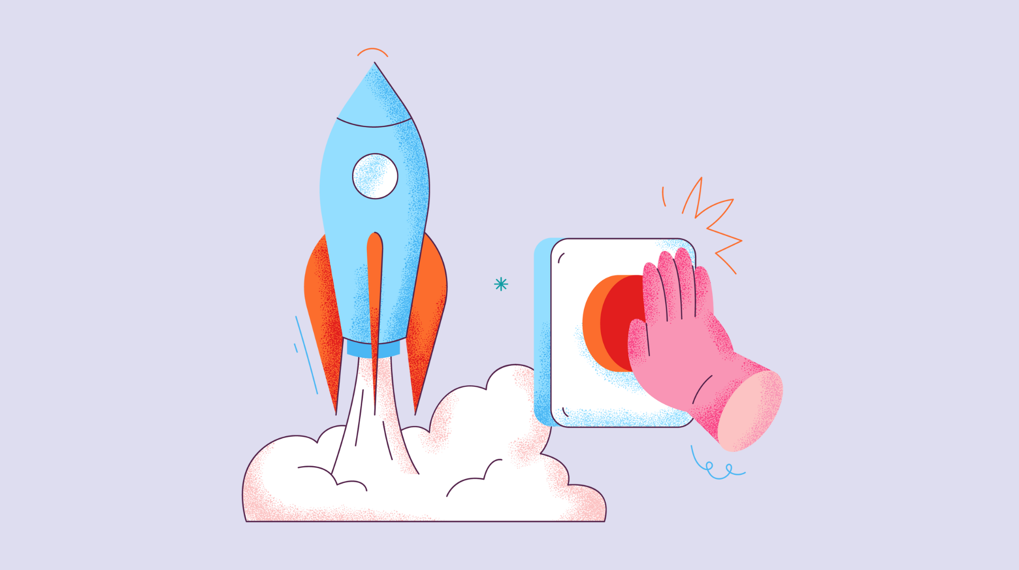Small Business Financing Rocket Illustration