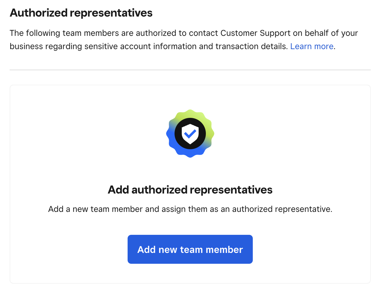 Square Add New Team Member