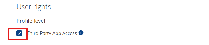 User Rights Third-Party App Access in Chase Business